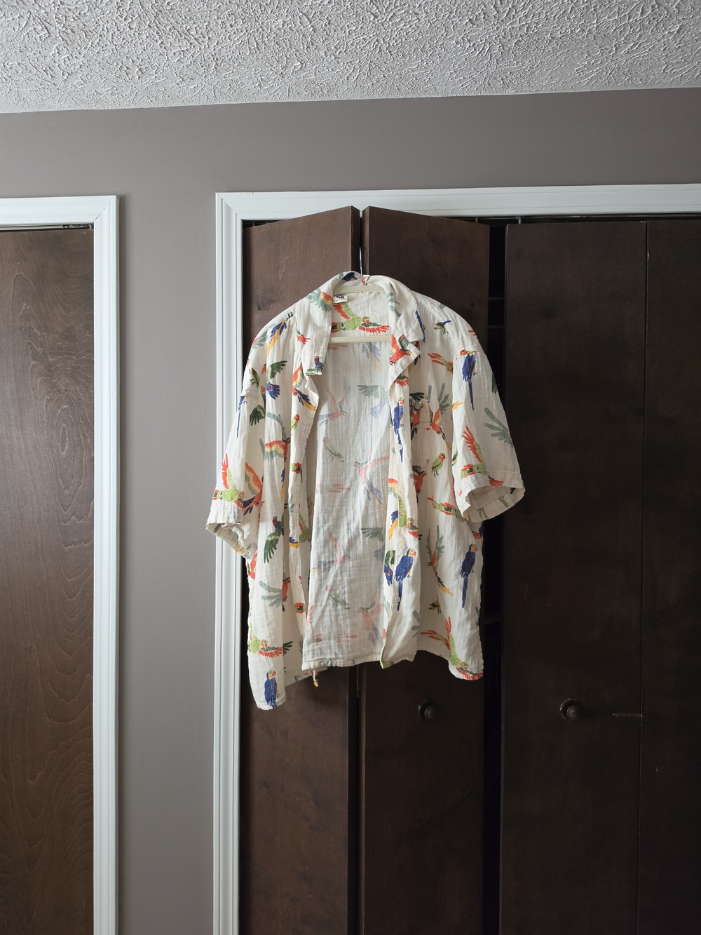 Lucy & Yak Oversize Tropical Print Short-Sleeve Shirt